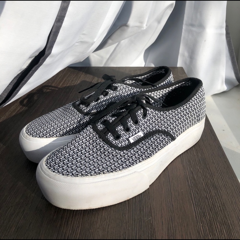 funky pattern platform vans